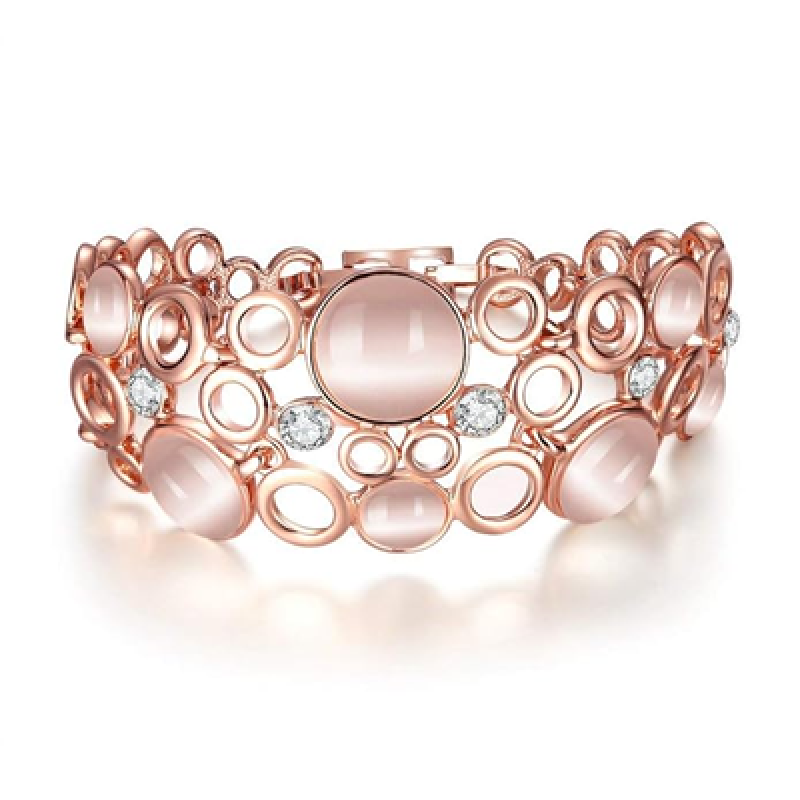 Bracelets for Women Stylish Rose Gold Plated Crystal Bracelet