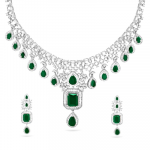 American Diamond Zirconia Necklace Set Trendy Stylish Jewellery Gift for Women & Girls