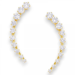 Diamond Embellished Delicate Light Weighted Ear Cuffs with Clip