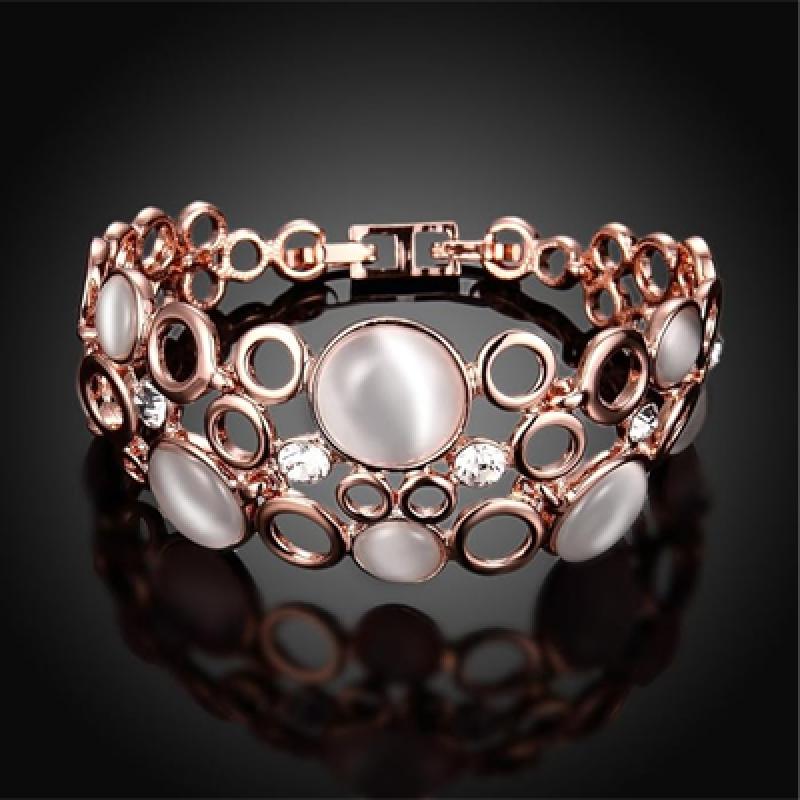 Bracelets for Women Stylish Rose Gold Plated Crystal Bracelet