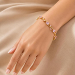 Bracelet for Women | Anti Tarnish Gold Plated Crystal Bracelet