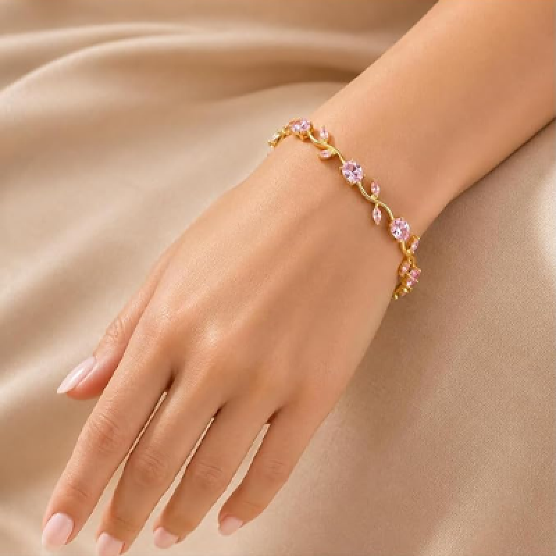Bracelet for Women | Anti Tarnish Gold Plated Crystal Bracelet