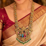 Sita Ramam Temple Jewellery Long Haram Set for Women