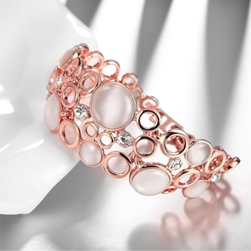 Bracelets for Women Stylish Rose Gold Plated Crystal Bracelet