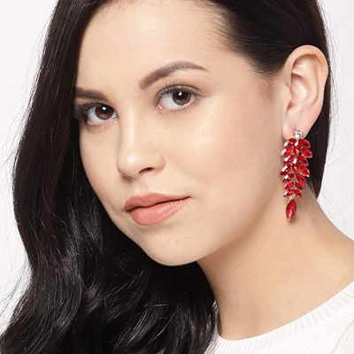 Valentine Collection Crystal Stylish Earrings for Girls and Women