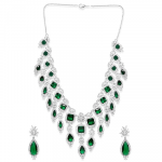 Necklace Set Cubic Zirconia American Diamond Jewellery Gift for Women & Girls