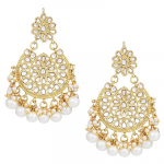 Kundan & Beads Studded Necklace Earrings & Maangtikka Set Ethnic Jewellery for Women & Girls